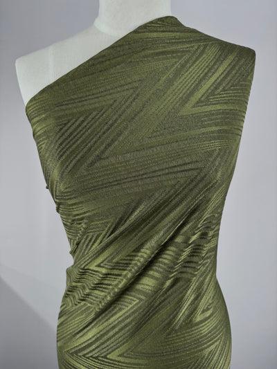 Textured Knit - Olive Terrain - 160cm