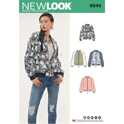 Pattern - NEW LOOK - 6545 - Misses Flight Jacket