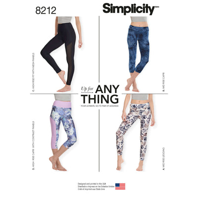 Pattern - Simplicity - 8212 - Misses’ Knit Leggings