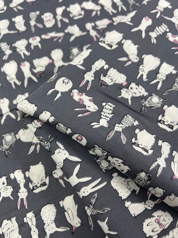 Printed Cotton - Bunny Mayhem - 120cm