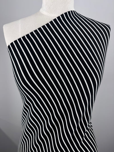 Scuba Knit - Black & White - 150cm