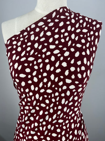 Printed Lycra - Leopard Maroon - 150cm