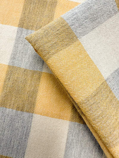 Pure Linen Crepe - Buffalo Check - 154cm