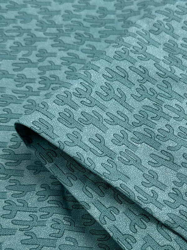 Cotton Duck - Teal Texas - 120cm