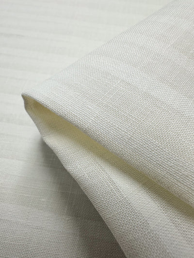 Pure Linen - Ivory Stripe - 140cm